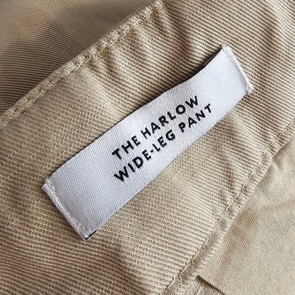 Madewell Womens The Harlow Wide Leg Pants, Linen, Lyocell, Tan, Hi Rise, Size 14 - Picture 4 of 10
